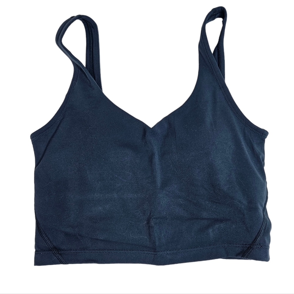 New Attitude Women's Dark Blue Green Long Line Sports Bra NWT Size 4